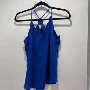 JCrew size 8 blue scalloped tank top